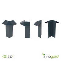 innogard Schneckenzaun Komplettsets Anthrazitgrau gepulvert