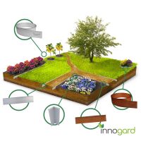innogard Rasenkante breit Galvalume AZ® 100 x 4 cm - Höhe: 14 cm