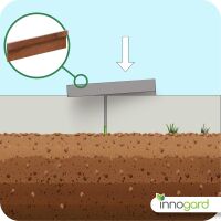 innogard Verbinder für Rasenkantenband Corten - Höhe: 20 cm