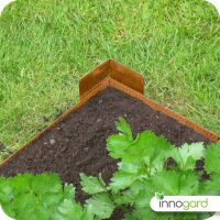 innogard Eckverbinder für Rasenkantenband (Außenecke) Corten - Höhe: 25 cm