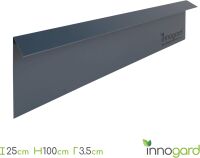 innogard Schneckenzaun anthrazit gepulvert 25 x 0,05 cm