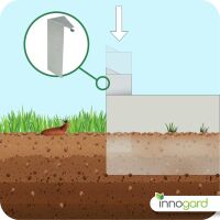 innogard Innenecke für Schneckenzaun Galvalume AZ® 270°