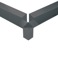 innogard Außenecke 90° für Schneckenzaun corten